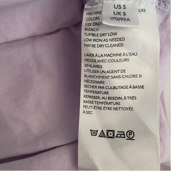 Free People Crop Top with Buttons Lavender Purple 100% Cotton Womens Size Small - Picture 13 of 15